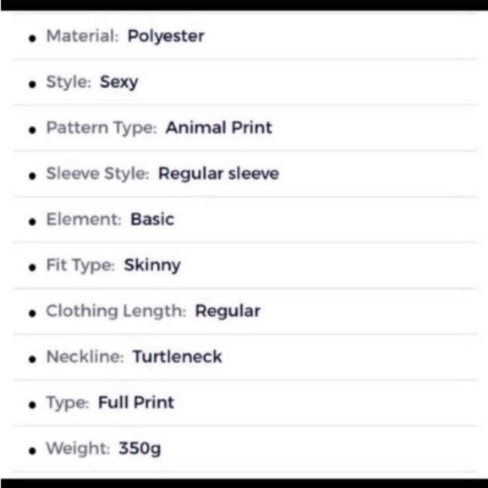 Leopard Long sleeve Skinny BodySuit - Picture 4 of 4